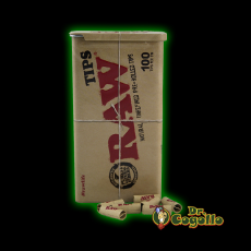 CAJA METAL RAW + 100 FILTROS RAW PREROLLED