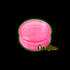 GRINDER PLASTICO SUPER GRINDER ROSA TRANSPARENTE 3 PARTES 60MM 2