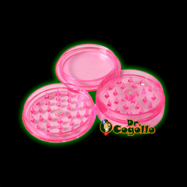 GRINDER PLASTICO SUPER GRINDER ROSA TRANSPARENTE 3 PARTES 60MM