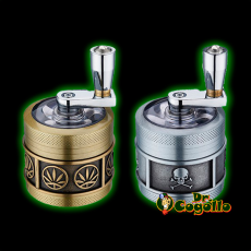GRINDER MOLINILLO SKULL AND LEAF 3 PARTES 40 MM CHAMP HIGH - Dr.Cogollo Grow Shop