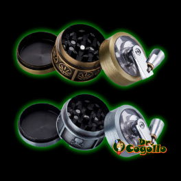 GRINDER MOLINILLO SKULL AND LEAF 3 PARTES 40 MM CHAMP HIGH - Dr.Cogollo Grow Shop