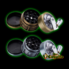GRINDER MOLINILLO SKULL AND LEAF 3 PARTES 40 MM CHAMP HIGH - Dr.Cogollo Grow Shop