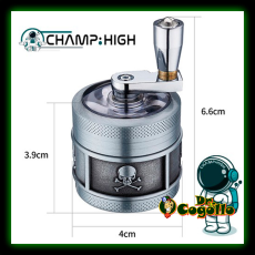 GRINDER MOLINILLO SKULL AND LEAF 3 PARTES 40 MM CHAMP HIGH - Dr.Cogollo Grow Shop