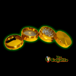 GRINDER ALUMINIO DELUXE ORO 4 PARTES 50MM - Dr.Cogollo Grow Shop