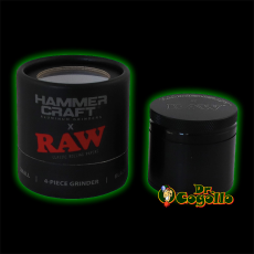 GRINDER ALUMINIO 4 PARTES RAW HAMMERCRAFT NEGRO 50MM.