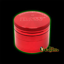 GRINDER ALUMINIO 4 PARTES RAW HAMMERCRAFT ROJO 50MM.