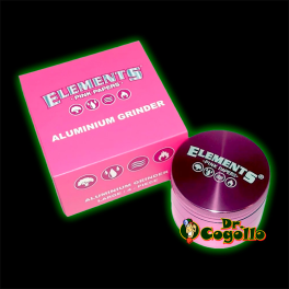 GRINDER ALUMINIO 4 PARTES ELEMENTS PINK ROSA 61MM.