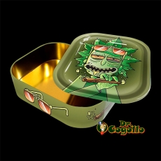 CAJA METAL CON BANDEJA PARA LIAR GREEN RICK 18x14x5 CM