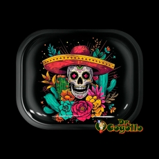 CAJA METAL CON BANDEJA PARA LIAR MEXICAN SKULL 18x14x5 CM 2